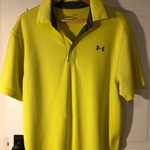 Men’s yellow Under armour polo